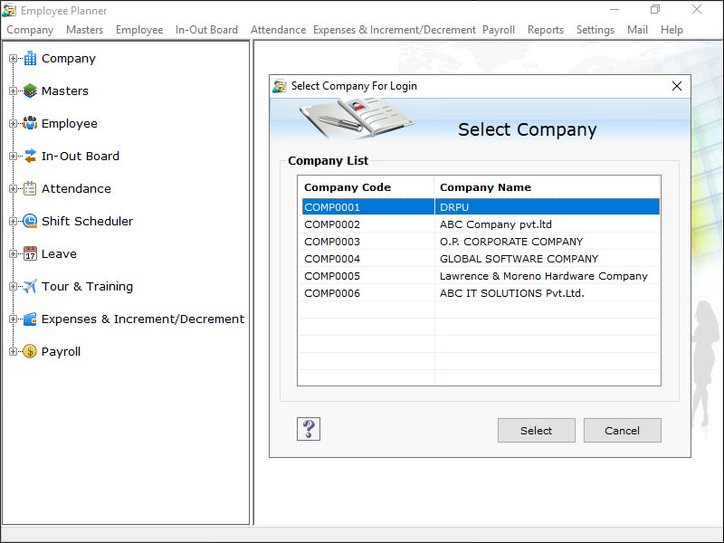 Screenshot of Employee Salary Software