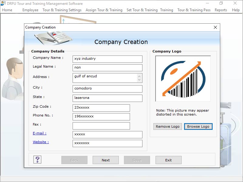 Employee Tour and Training Software 4.0.1.5 screenshot