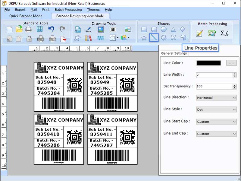 Screenshot of Industrial Barcodes Download