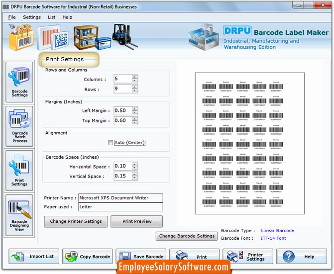 Screenshots of Manufacturing Industry Barcode Label Software to view ...
