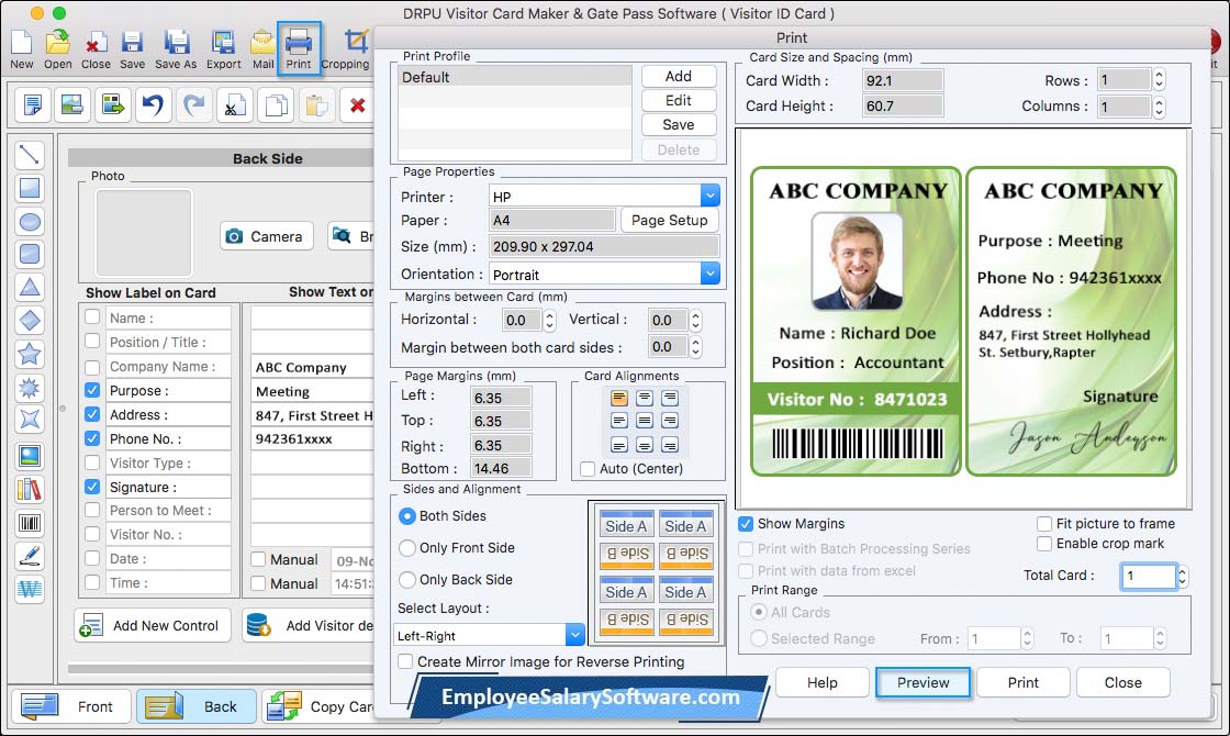  Visitors ID Cards Maker for Mac 