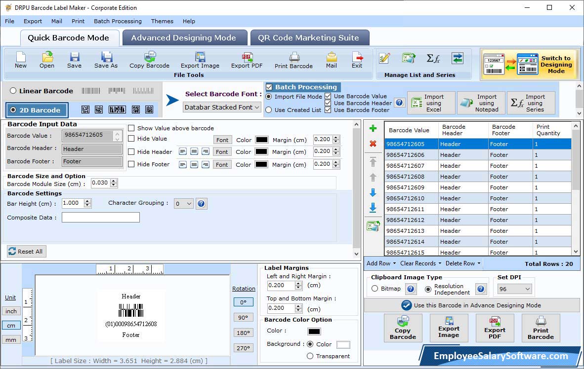 Barcode Label Software - Corporate Edition