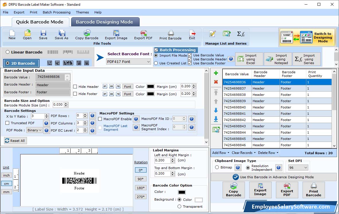 Barcode Label Software-Standard