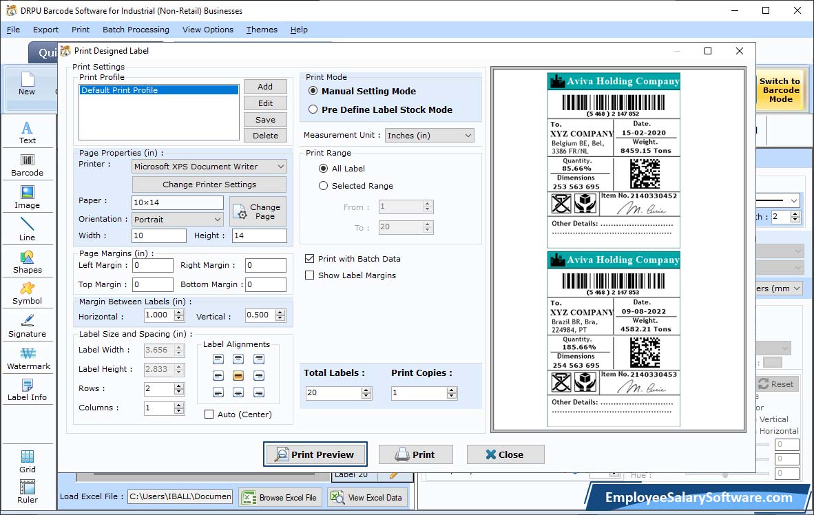 print Properties 