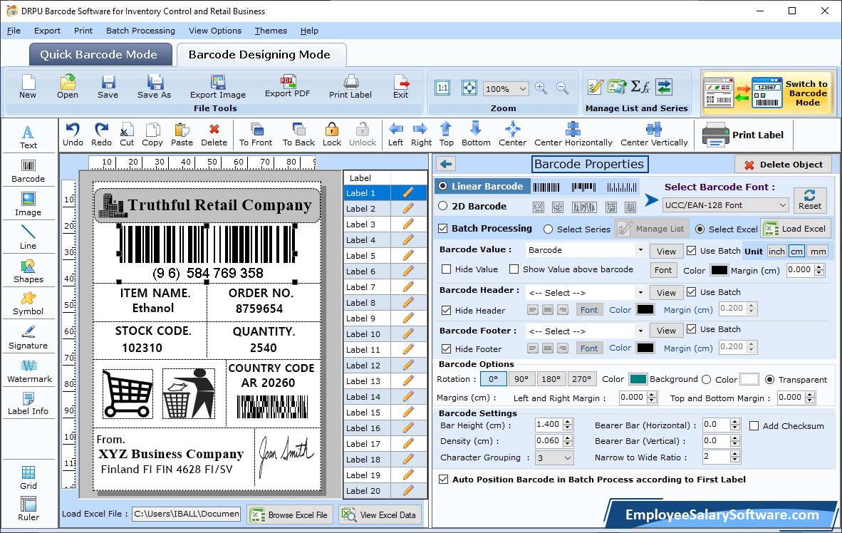 Barcode  Properties 