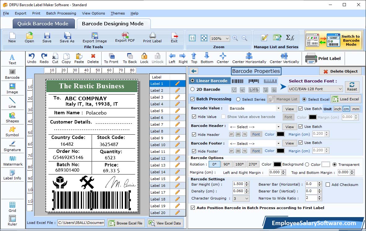 Barcode  Properties 