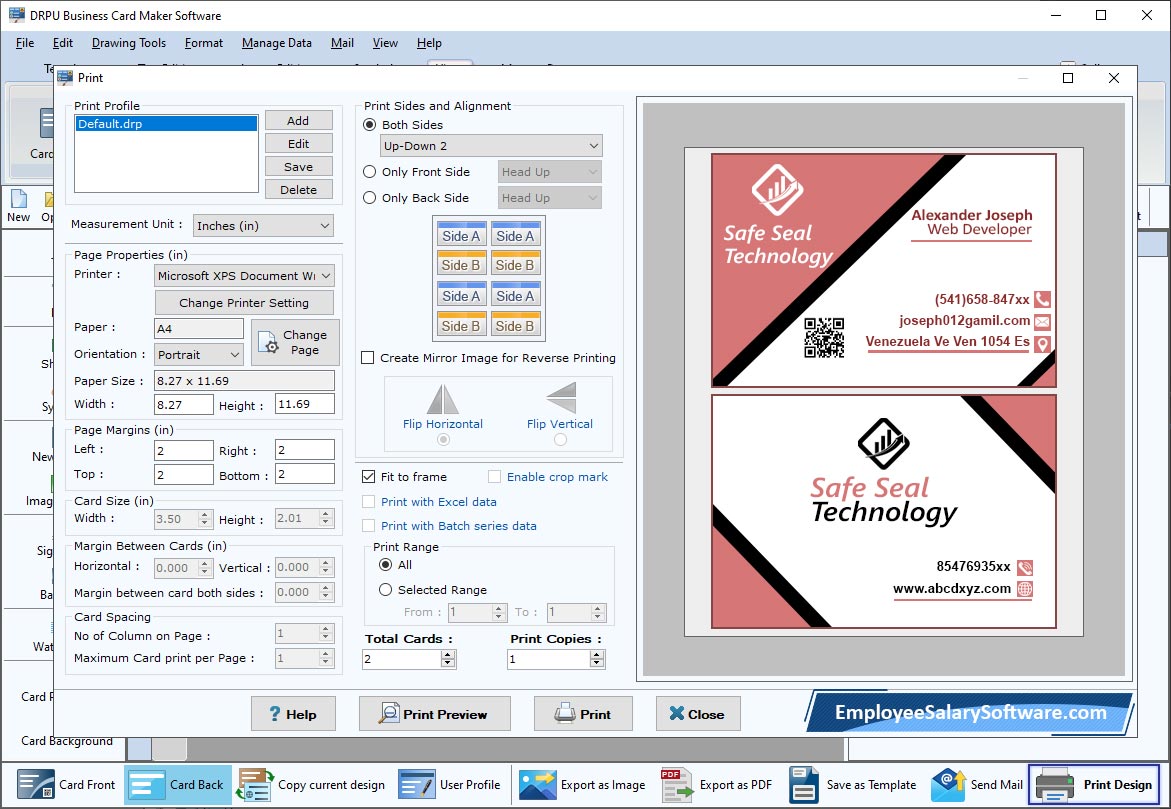 Business Card Maker Software 