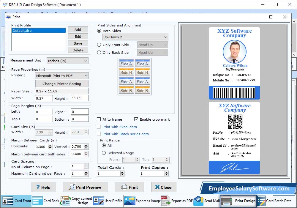 id card design 