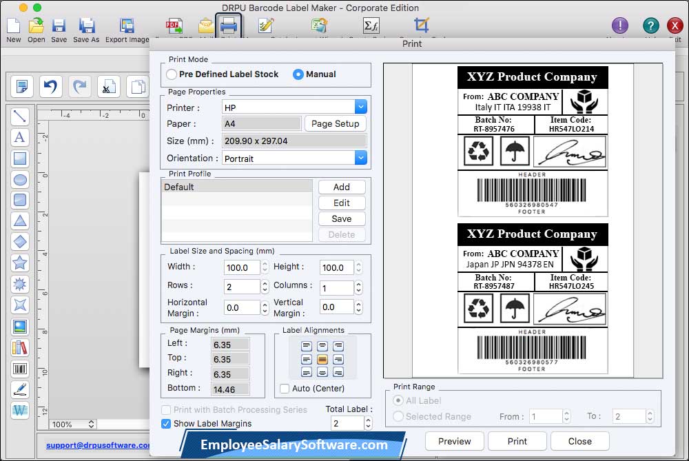 print Properties 