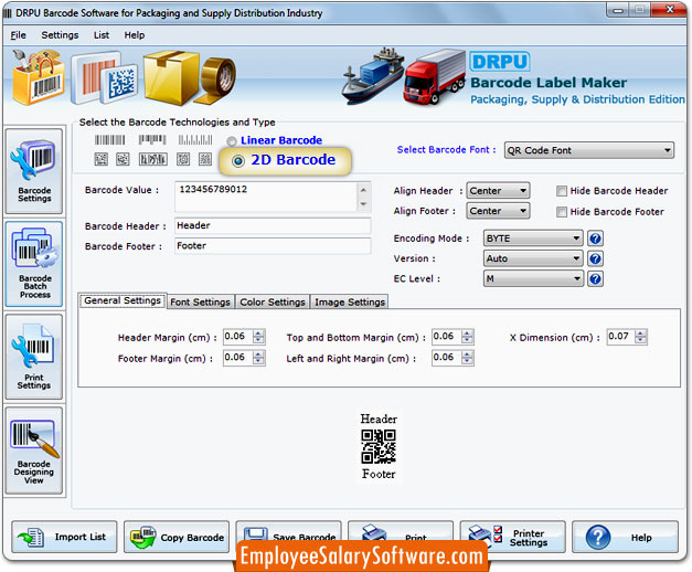 Packaging Industry Barcode Label Software create print bulk barcode labels