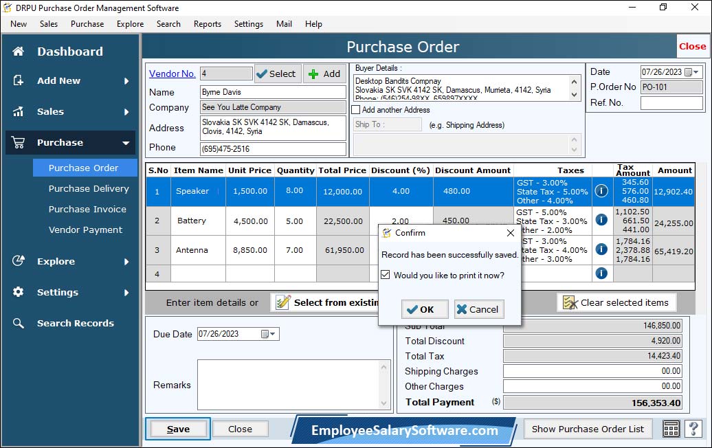 Purchase Order Management Software