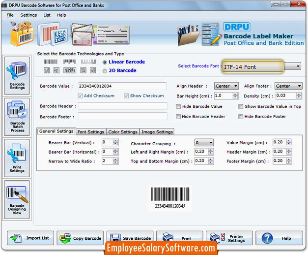 Bank Barcode Label Software