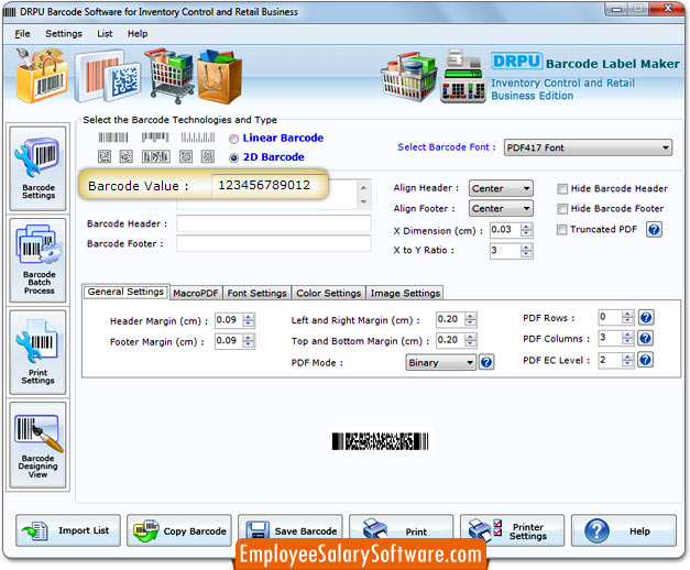 Retail Business Barcode Label Software