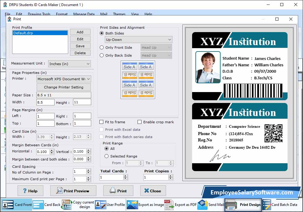 id card design 